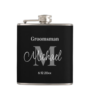 Cantil elegante minimalista personalizado padrinho preto