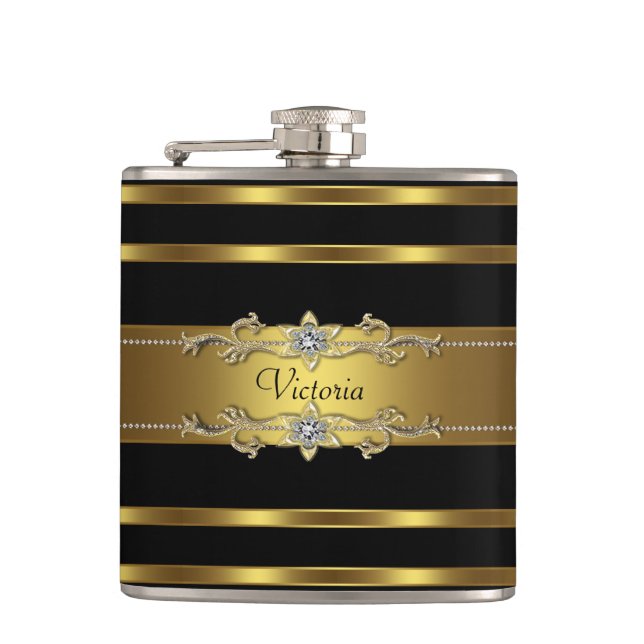 Cantil Elegante Preto e Dourado (Frente)