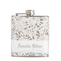 Elegante Vintage Lace e Linen Personalizado