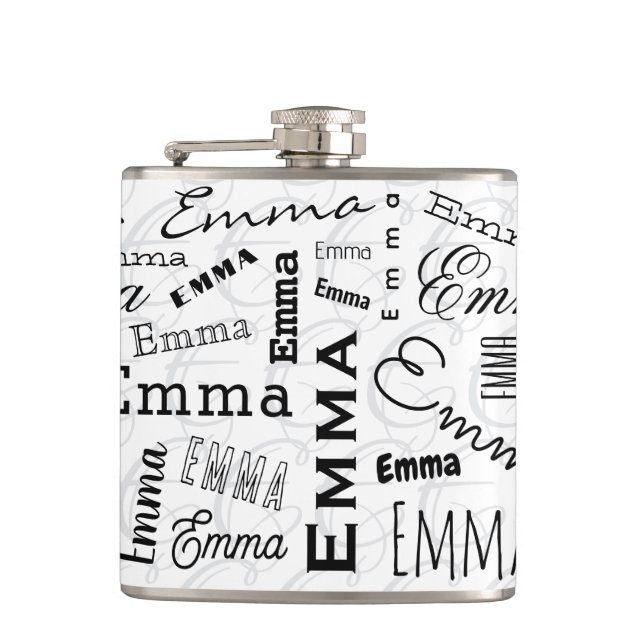 Cantil Emma Custom Name Black White (Frente)