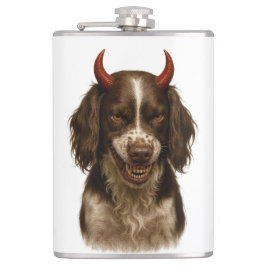 Cantil English Springer Spaniel naughty Devil Hip Flask