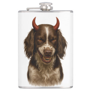 Cantil English Springer Spaniel travesso Frasco de Hipócr