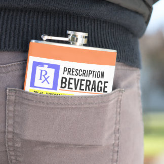 Cantil Engraçada Impressão de 8 oz. Flarete de bebidas