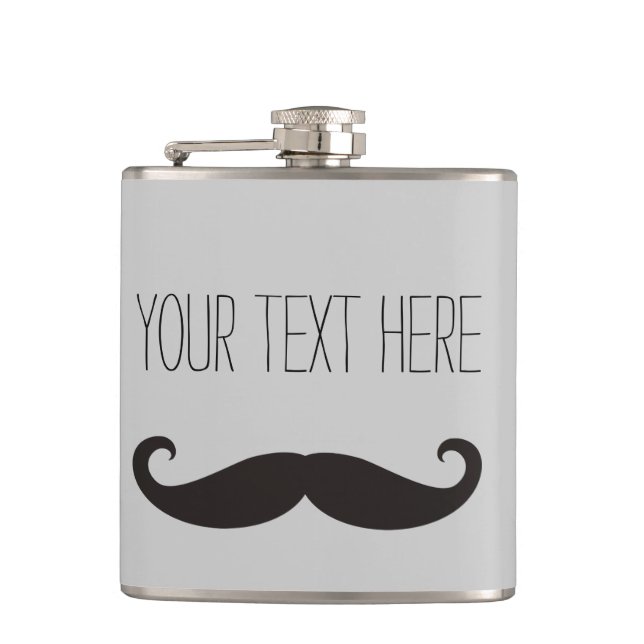 Cantil Engraçado bigode / Schberrbart + seu texto (Frente)
