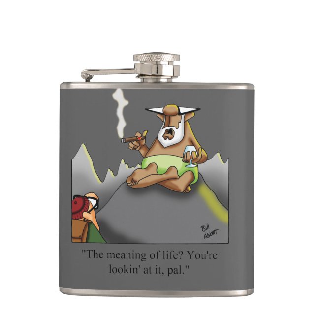Cantil Engraçado Charuto Humor Flask Gift (Frente)