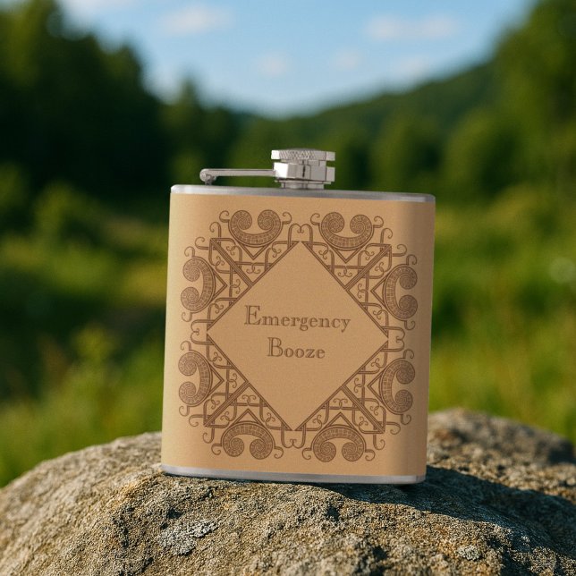 Cantil Engraçado Emergência Booze Adicione Seu Estilo Cel (Criador carregado)