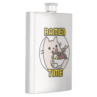 Cantil Engraçado Gato Comendo Ramen Cat Pet Proprietário