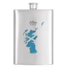 Escócia / Alba - mapa pintado manualmente