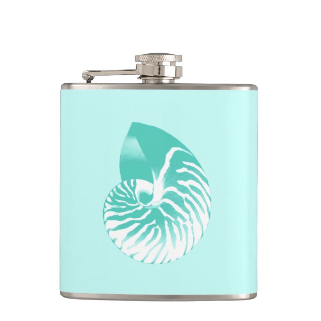 Cantil Escudo do nautilus - turquesa, aqua e branco (Frente)