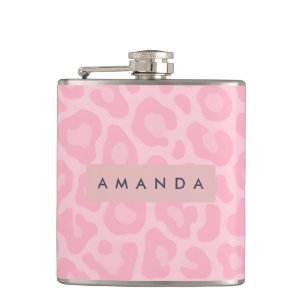 Cantil Estampa de leopardo rosa macio personalizada
