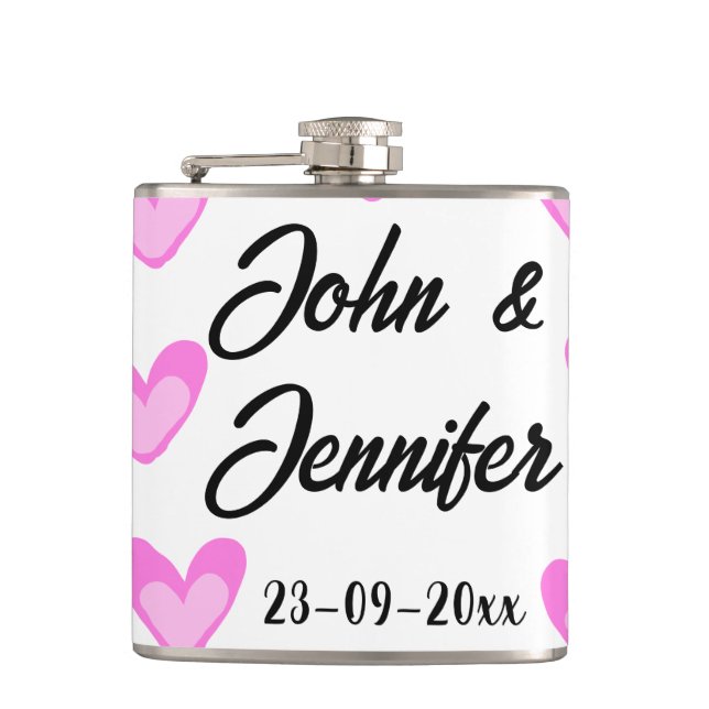 Cantil estilo de texto simples e branco, coração de pinto (Frente)