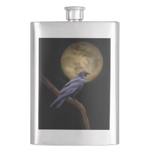 Cantil Estilo Gótico Muito Legal Raven e Lua Flask