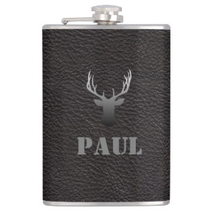 Cantil Estiloso Buck Preto Nome Personalizado masculino