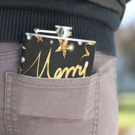 Cantil Estrelas Douradas e Negras de luxo - Xmas Metálico