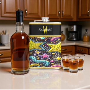 Cantil Estrelas e Padrões Brilham a noite