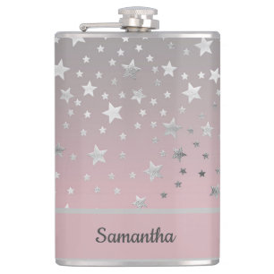 Cantil Estrelas Rosa e Cinza Personalizadas com Estilo Ch