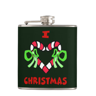 Cantil Eu Adoro Flask De Natal
