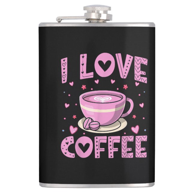 Cantil Eu Amo Café - Engraçado Cafeine Drinker Caffeine A (Frente)