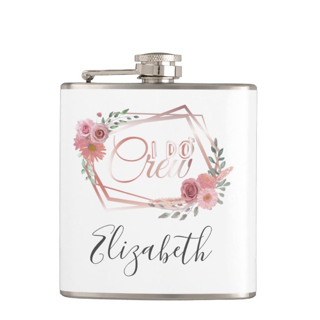 Cantil Eu Faço Equipe Rosa Floral Bege Flores Verdejante  (Frente)