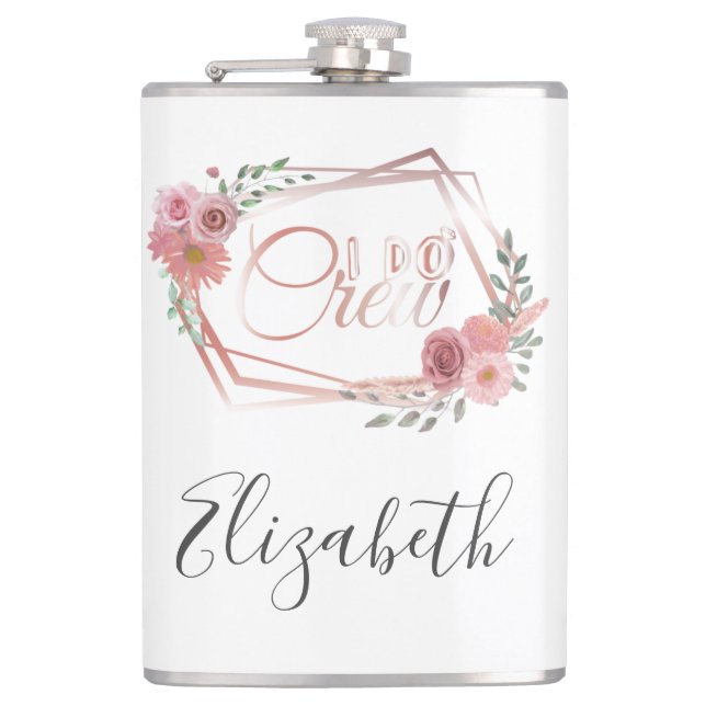 Cantil Eu Faço Equipe Rosa Floral Bege Flores Verdejante  (Frente)