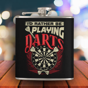 Cantil Eu Preferencialmente jogando Darts Flask 6 oz.