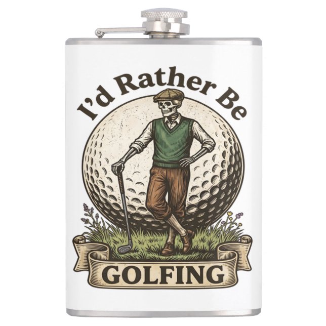 Cantil Eu Preferiria Estar Jogando Golfe  (Frente)