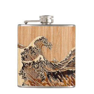 Cantil Excelente Hokusai Wave Bamboo Wood Style