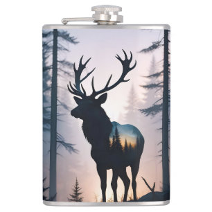 Cantil Exposição Dupla Elk Natureza Selvagem Animal