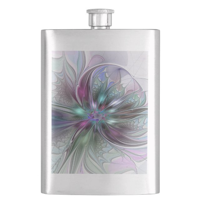 Cantil Fantasia Abstrata Moderna Colorida Floral Fractal (Frente)