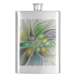 Cantil Fantasia Flor Colorida Moderno Abstrato Fractal