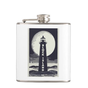Cantil Farol da Ilha Block Rhode Island Lua