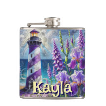 Farol Roxo com Foxglove & Iris Personalizado