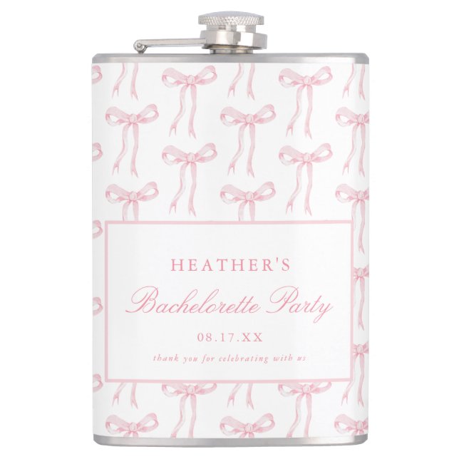 Cantil Favoritos para despedida de solteira com laço rosa (Frente)