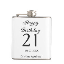 Feliz aniversário de 21 anos letra negrito simples