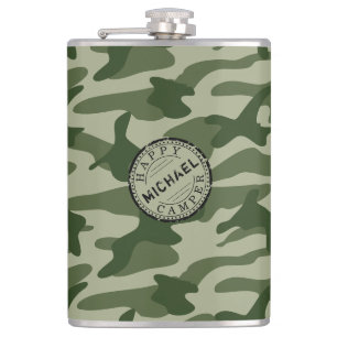 Cantil Feliz Camper Olive Green Camo Name Camo Viagem