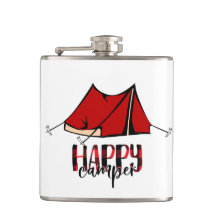 Feliz Camper Vinyl Wrapper Flask