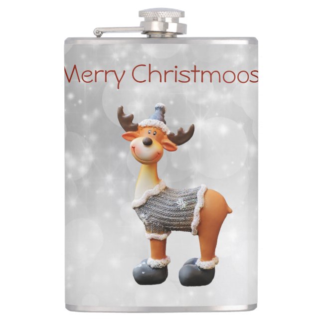 Cantil Feliz Christmoose usando um chapéu (Frente)