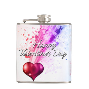 Cantil Feliz dia de os namorados 6 Opções de Flask Wrappe