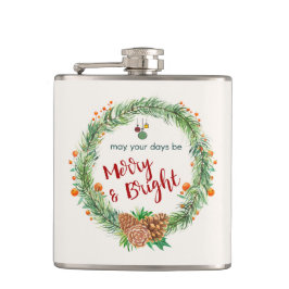 Cantil Feliz e coroa de natal brilhante