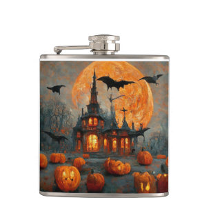 Cantil Feliz Halloween 6 oz. Design de emblema de vinilo.