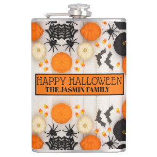 Cantil Feliz Halloween Abóbora Laranja