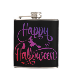 Cantil Feliz Halloween gradient voando feiticeiro