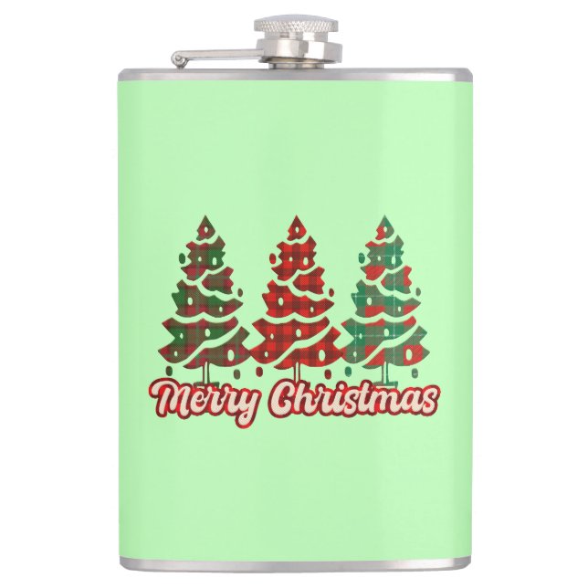 Cantil Feliz Natal Árvores Xadrez Búfalo Design-42019 (Frente)