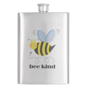 Cantil Feliz princesa de abelhas com coroa e slogan Bela