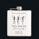 Cantil Festa de Despedida de Solteira Até que a Morte nos<br><div class="desc">Este design de convite simples,  mas super chique,  apresenta esqueletos dançantes e um tema assustador.</div>