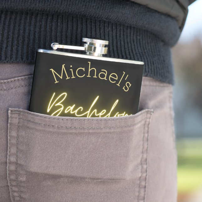 Cantil Festa de Despedida de Solteiro Preta e Dourada Min (In loco)