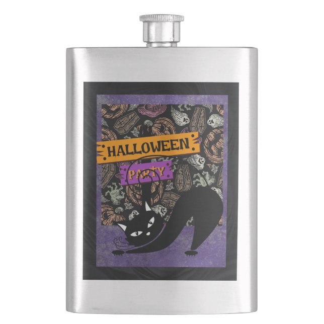 Cantil Festa de Halloween e Gato Preto (Frente)
