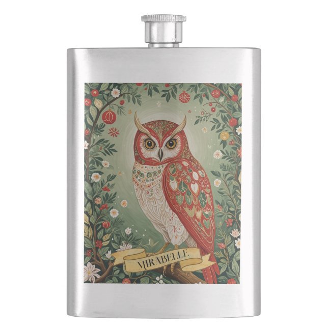 Cantil Festivo Foliage Owl Personalizado (Frente)