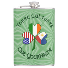 Cantil Filipino Irish American Flagres Shamrock Personali