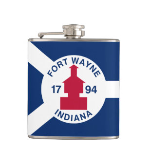 Cantil Flag Fort Wayne, Indiana Flask
